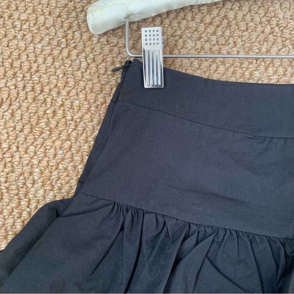 Black Tiered Mini Skirt Ruffle Cake Skirt S Built-in Shorts - Picture 2 of 5